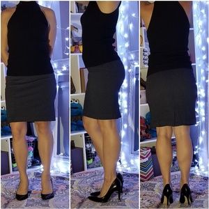 Blue pencil skirt